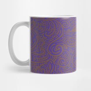 Purple and Bronze Modern Paisley Mug